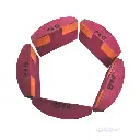 Curved Segment Grinding Stone – Size 286x201x76 – Code PA 24G-Pink