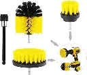BONAI Yellow Plastic Cleaning Brush Set – 4 Pieces for Deep Cleaning on All Surfaces