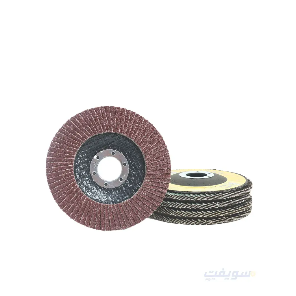 "123" Flap Disc – Red/Iron – 4.5 Inch – For Stainless Steel Work suitable for angle grinders
