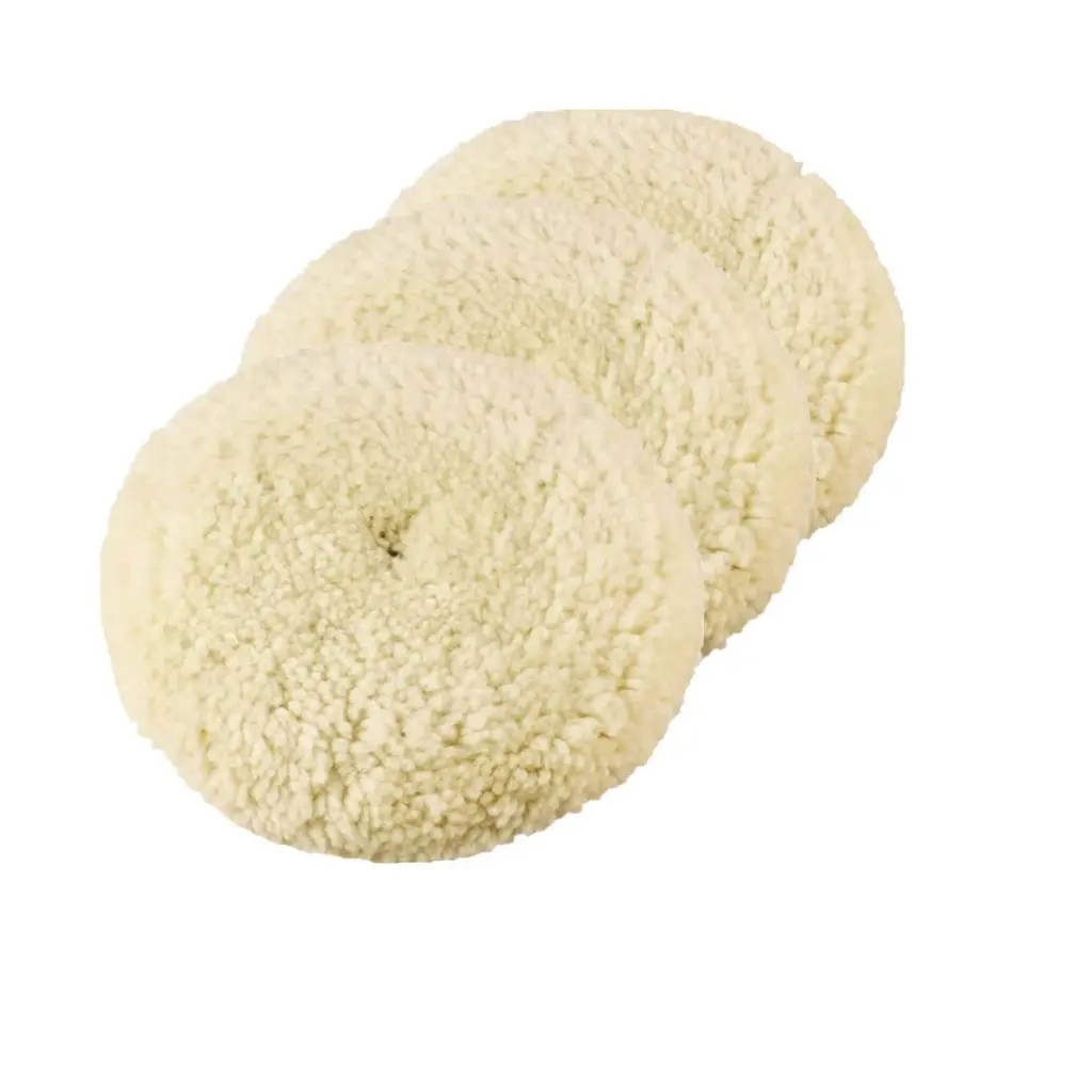 3-Piece 7-Inch Wool Polishing Pad Set – High-Quality Car Polishing and Cleaning