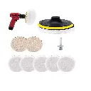 8-Piece Wool Polishing Pad Set – For Car and Boat Polishing with Mounting Base and M14 Adapter
