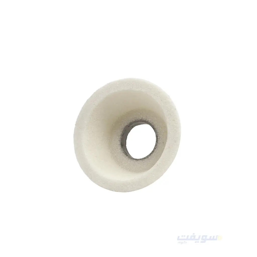 White 3" Cup Stone from Novo – High-Precision Metal Smoothing & Shaping