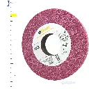 حجر جلخ مستقيم 10×1.25×3 وردي/أحمر من Novo – أكسيد ألومنيوم لأداء احترافي ثابت ودقيق