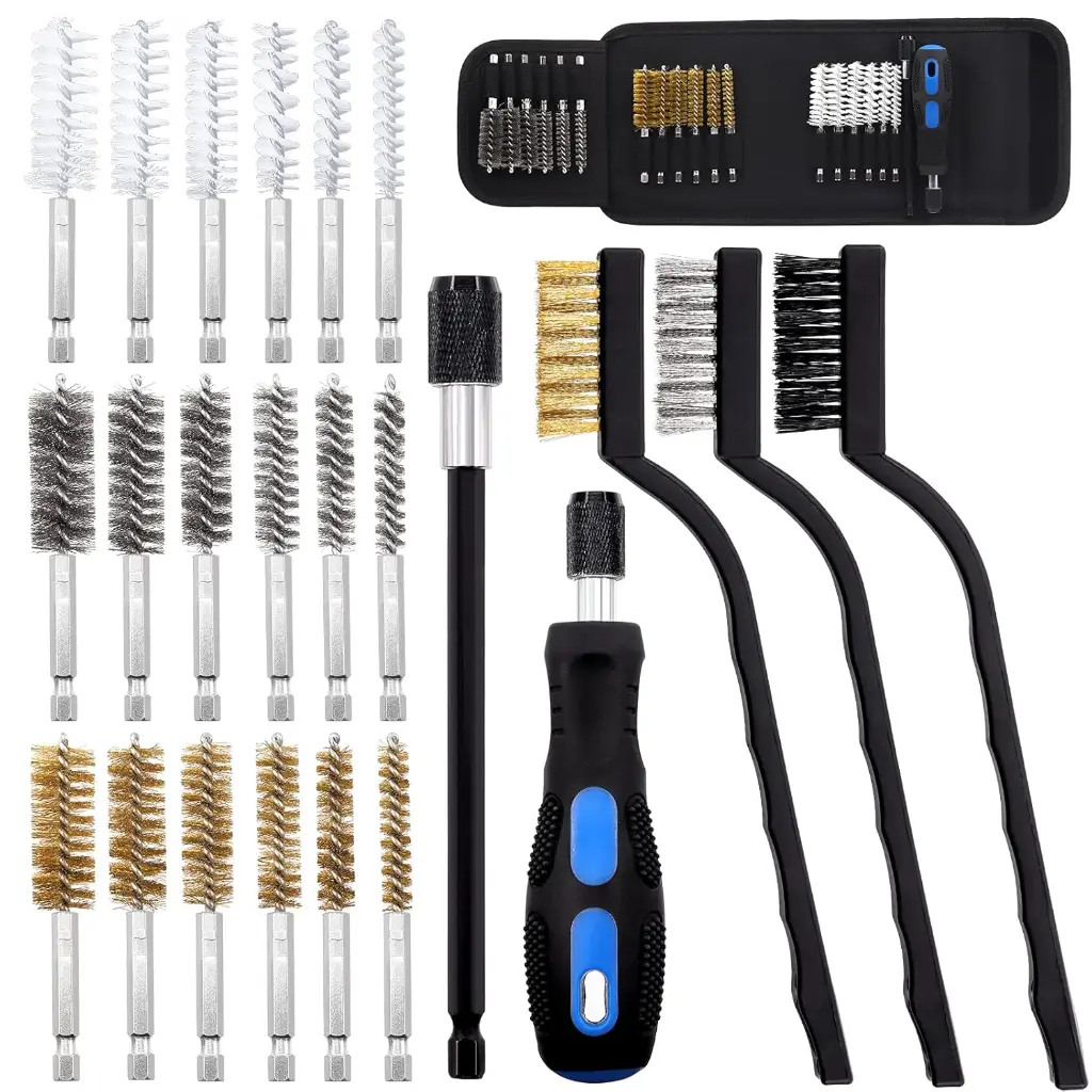 Wokape 23-Piece Wire Cleaning Brush Set – 6 Sizes and Multi-Material Brushes for Slag and Rust Removal