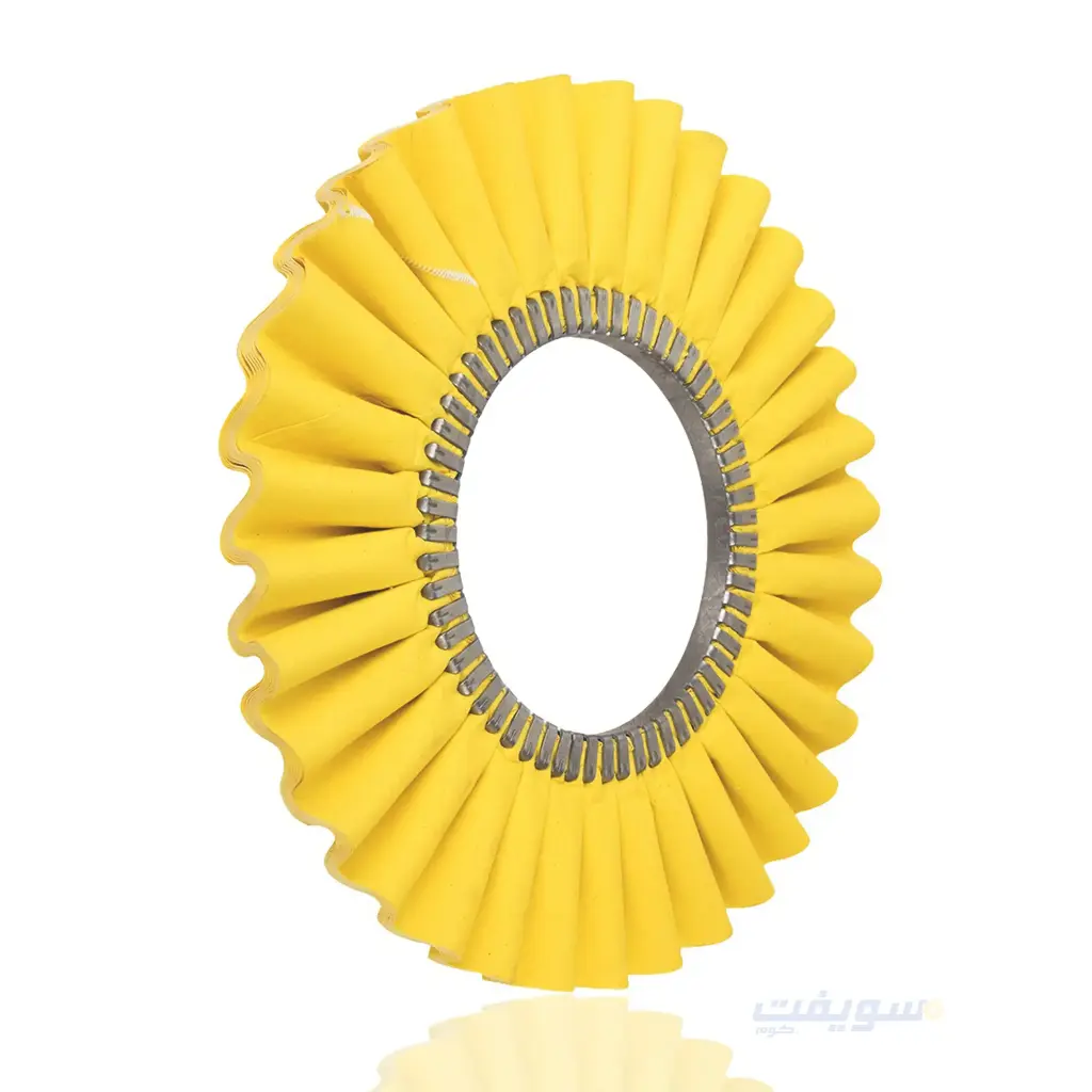 Turkish Yellow Treated Linen Polishing Wheel – 450×200 mm – 20 mm Thick | Hard Pre-Final Stage