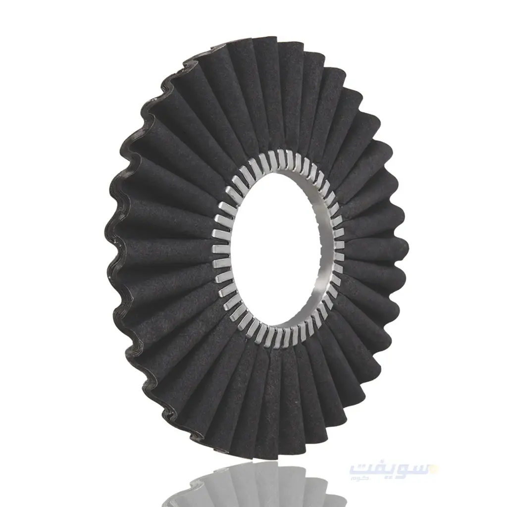 Turkish Black Treated Linen Polishing Wheel – Corrugated – 450×200 mm (Hard Stage)