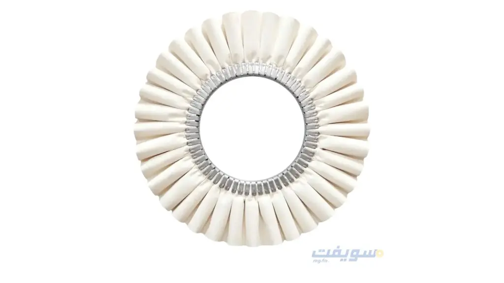 Turkish Natural White Cotton Polishing Wheel – Corrugated – 450×200 mm – 20 mm Thick (Soft Stage)