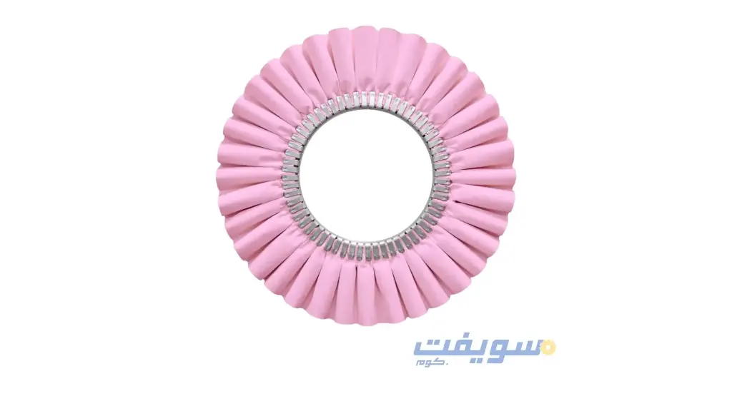 قرص تلميع كتان وردي معالج متموج – 400×150 مم – 3 طبقات (Fine Stage)