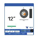 حجر جلخ أسود/أسمر 12×1.25×1.25 بوصة من 123 – أكسيد ألومنيوم بصلابة منخفضة للجلخ الخشن