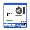 حجر جلخ أسود/أسمر 12×1.5×1.5 بوصة من 123 – أكسيد ألومنيوم بصلابة منخفضة للجلخ الخشن