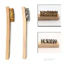 طقم فرش سلك دقيقة 12 قطعة (نحاس وستانلس) - مقبض خشب طبيعي