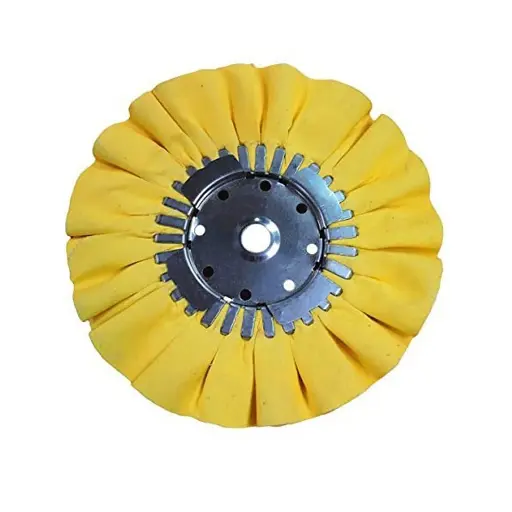 [0004632] عجلة تلميع Airway صفراء 8 × 3 بوصة بفتحة 5/8 إنش