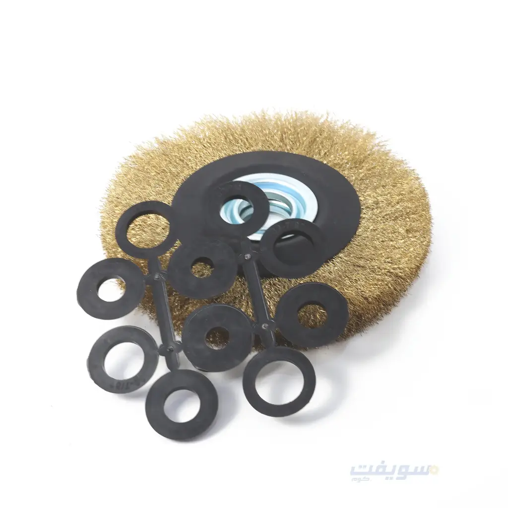 CONVEX Brass-Coated Circular Wire Brush 8 Inch (200 mm)