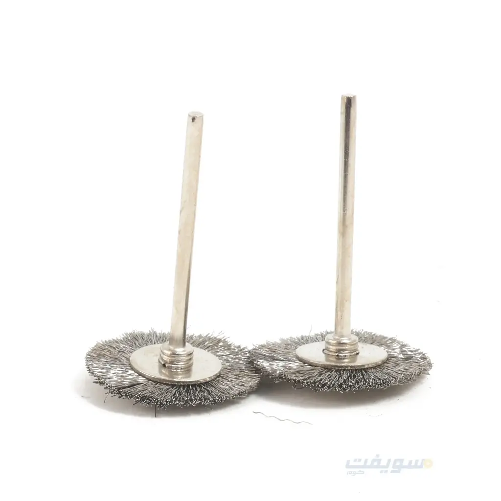 Set of 2 Stainless Steel Wire Brushes with 3 mm Shank from CONVEX