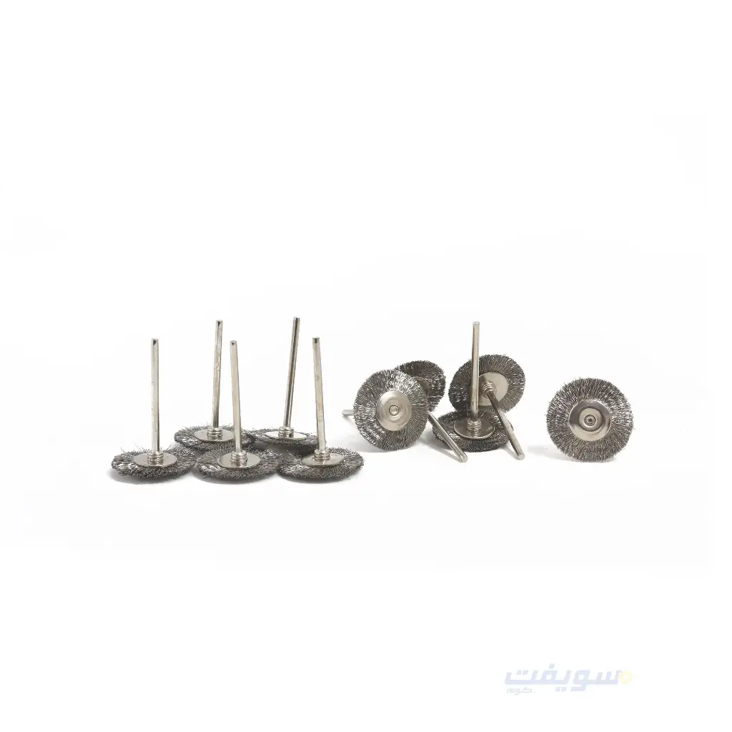 Set of 10 Stainless Steel Wire Brushes with 3 mm Shank from CONVEX