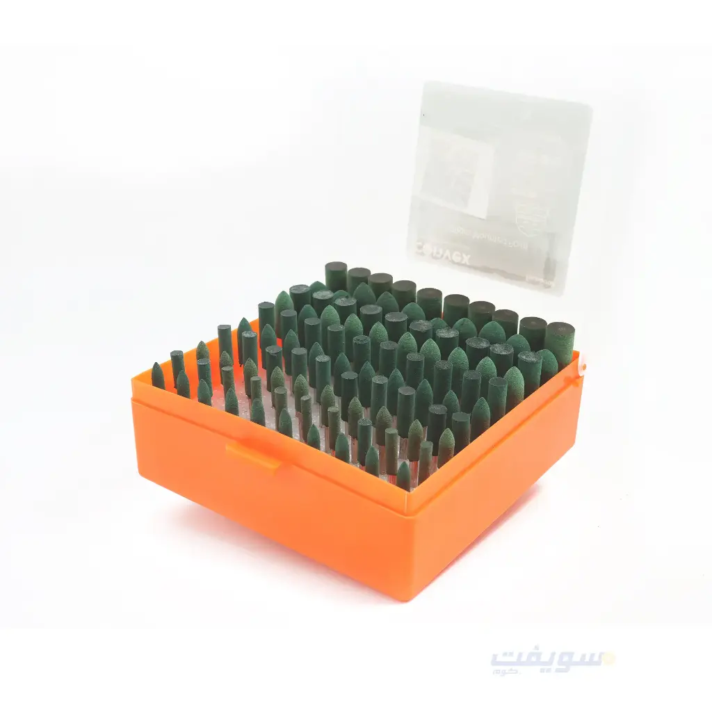 Dark Green Coarse Polishing Felt Set, 3 mm Shank, 100-Piece Pack from CONVEX