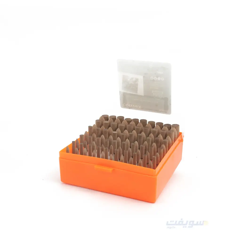 Light Camel Felt Polishing Set, Fine Grit, 3 mm Shank, 100-Piece Pack from CONVEX