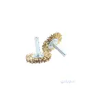 فرشة سلك مستديرة حديد مطلية بالنحاس – قطر 38 مم – ماركة 123 | مثالية للشنيور وأعمال DIY الدقيقة
