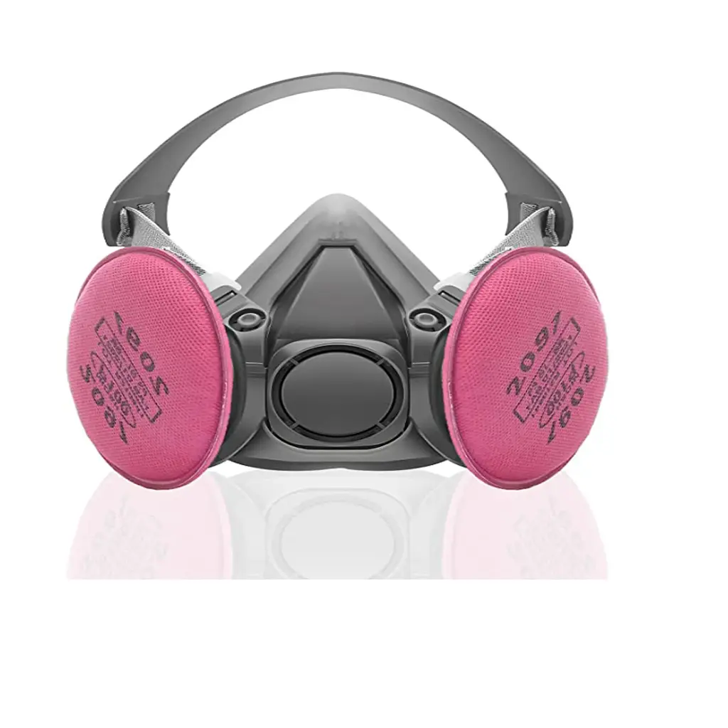 Half Face Mask with 2 P100 Filters