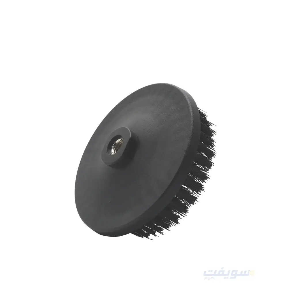 6-Inch Plastic Cleaning Brush – Coarse Black Bristles – Angle Grinder Mount by CONVEX