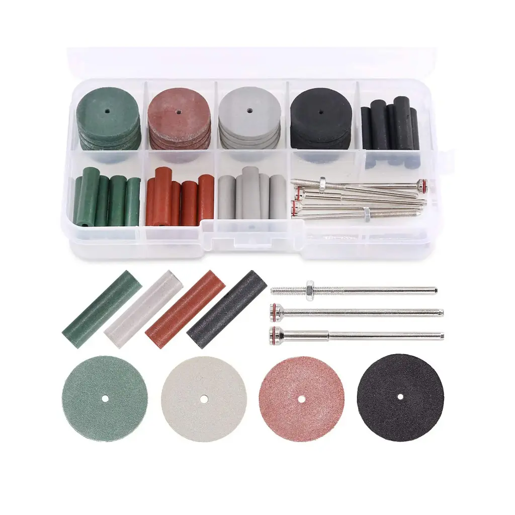 Swpeet Silicone Polishing Heads Set – 46 Pieces for Precision Work in Handcraft and Laboratory Use