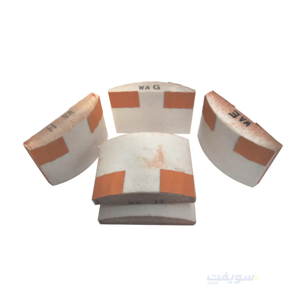 حجر مقشطة منحني Segment – مقاس 286×201×76 – مادة WA (White Aluminum Oxide)