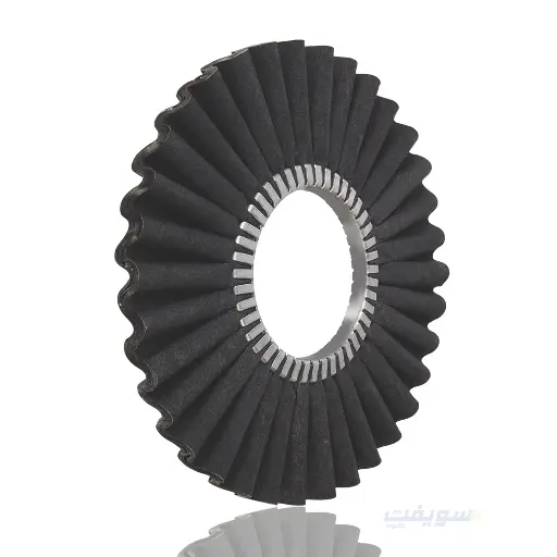 [010365] قرص تلميع تركى كتان أسود معالج مموج – 450×200 مم –  (Hard Stage)