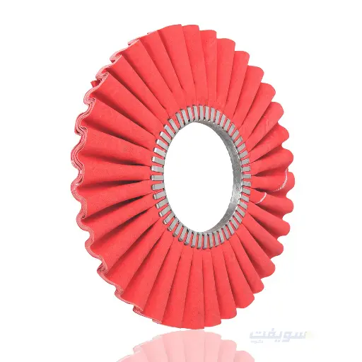 [010363] قرص تلميع تركى كتان أحمر معالج مموج – 450×200 مم –   (Medium Stage)