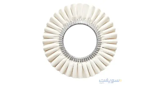 [010362] قرص تلميع تركى  قطن أبيض طبيعي مموج – 450×200 مم – 20مم سمك (Soft Stage)